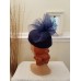 's Fancy 100% Wool Round Brimless Blue Church/Dress/Cocktail Hat  eb-99428028